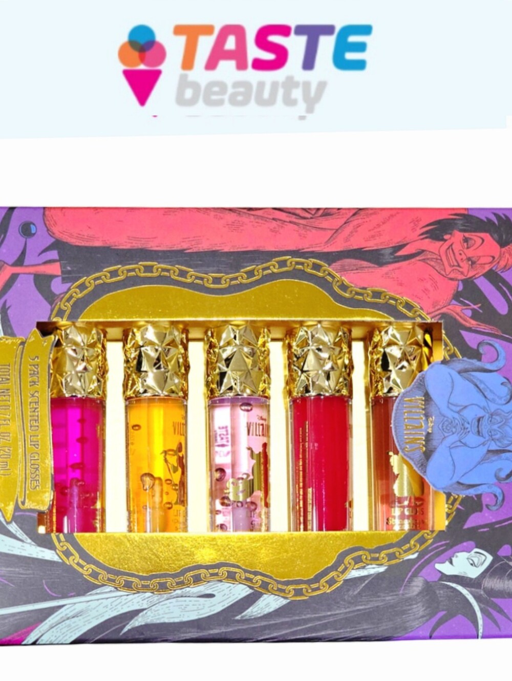 Taste Beauty X Disney Villains 5-PK Scented Lip Gloss Set